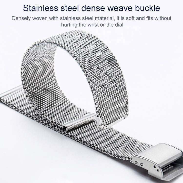 18mm 304 Stainless Steel Single Buckle Watch Band(Silver)