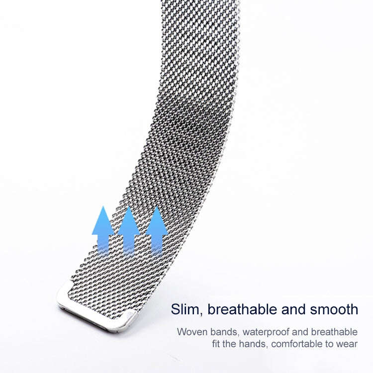 22mm 304 Stainless Steel Single Buckle Watch Band(Black)