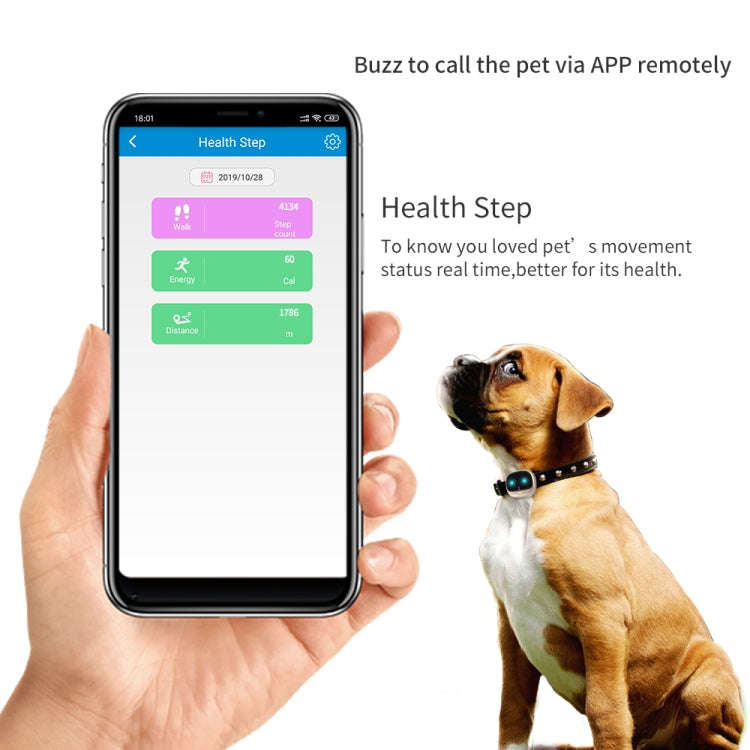 ReachFar RF-V47 IP67 Multi-function Mini GPS Pet Tracker with LED Light & Silicone Case(Gold)