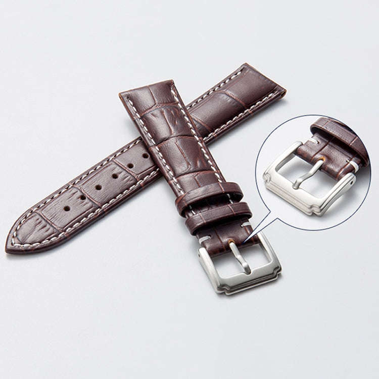 14mm Calf Leather Watch Band(Blue)