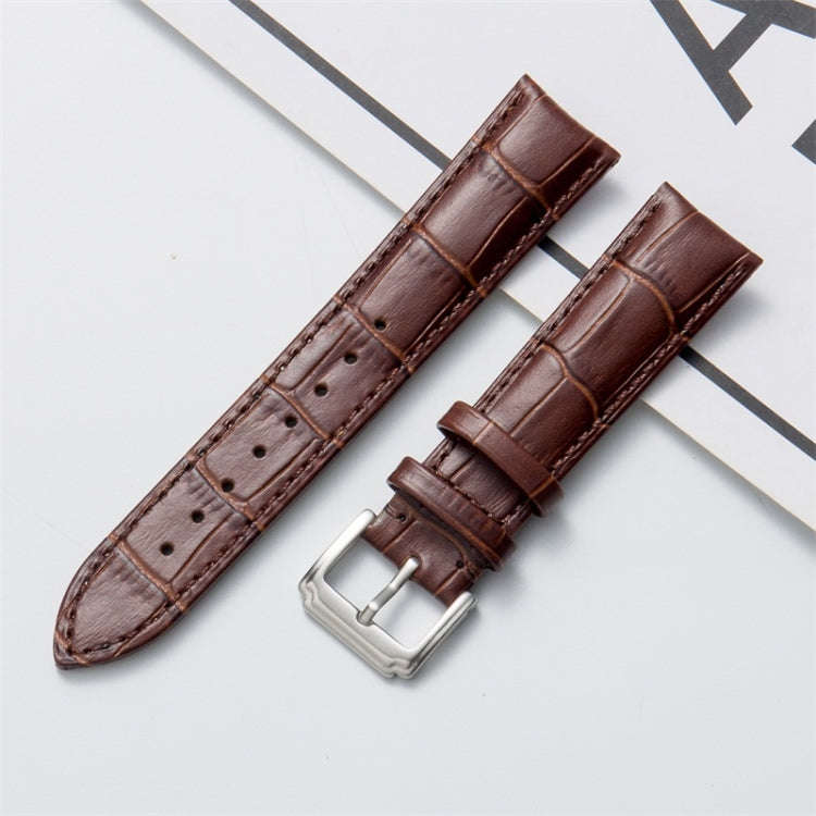 16mm Calf Leather Watch Band(Brown)