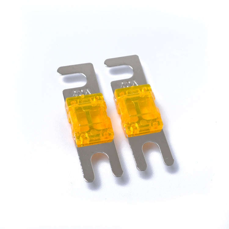 A0302 Dark Orange 5 PCS Car Audio AFS Mini ANL 40A Fuse Nicked Plated