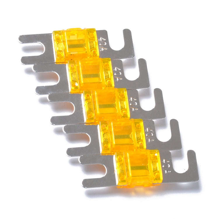 A0302 Dark Orange 5 PCS Car Audio AFS Mini ANL 40A Fuse Nicked Plated