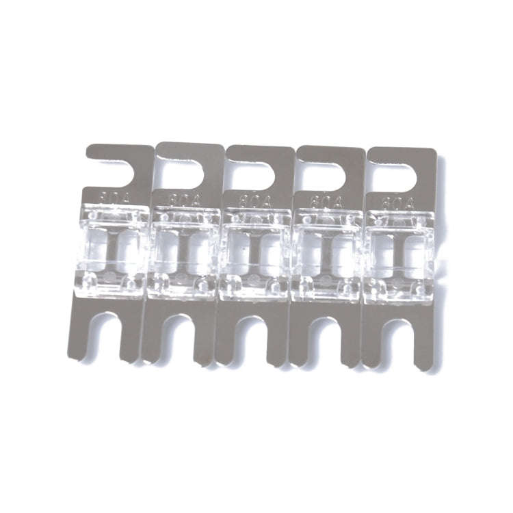 A0304 Transparent 5 PCS Car Audio AFS Mini ANL 80A Fuse Nicked Plated