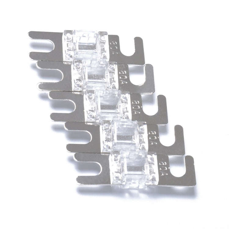 A0304 Transparent 5 PCS Car Audio AFS Mini ANL 80A Fuse Nicked Plated
