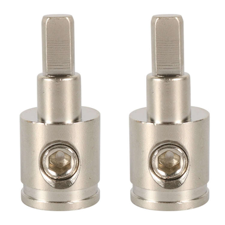 A5679 2 PCS Car Large Size Nickel-plated Brass 0GA to 4GA Audio Terminal Block