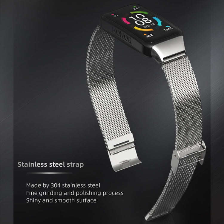 For Huawei Band 6 / Honor Band 6 / 7 MIJOBS Milan Stainless Steel Watch Band(Black)