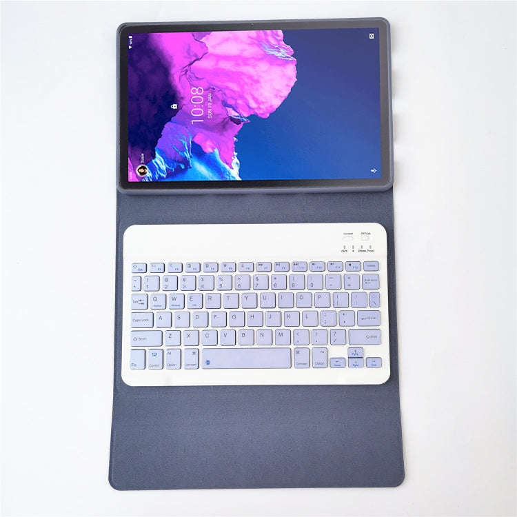 For Lenovo Pad Tab P11 11 inch TB-J606F LX110 Solid Color Detachable Square Keycap Bluetooth Keyb...