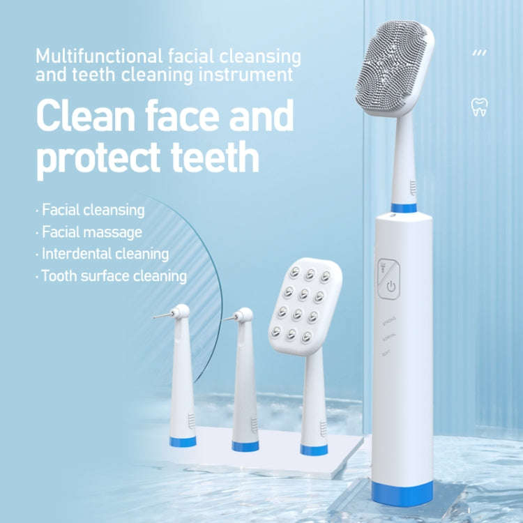 LSHOW YJK108 Multi-function Facial Cleansingand Teeth Cleaning Instrument with LED Auxiliary Ligh...