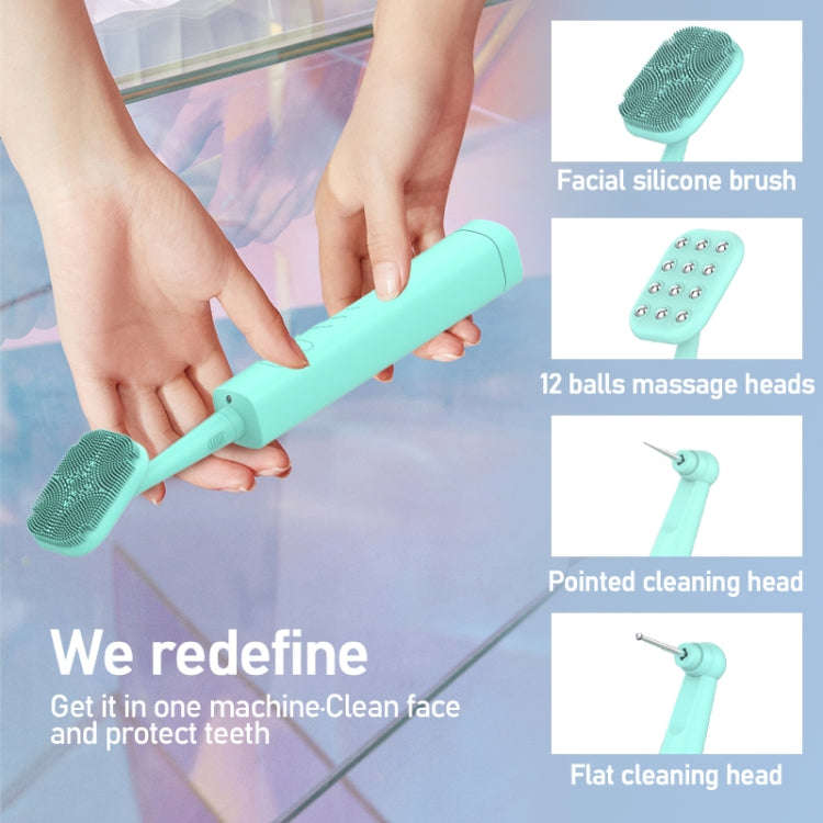 LSHOW YJK108 Multi-function Facial Cleansingand Teeth Cleaning Instrument with LED Auxiliary Ligh...