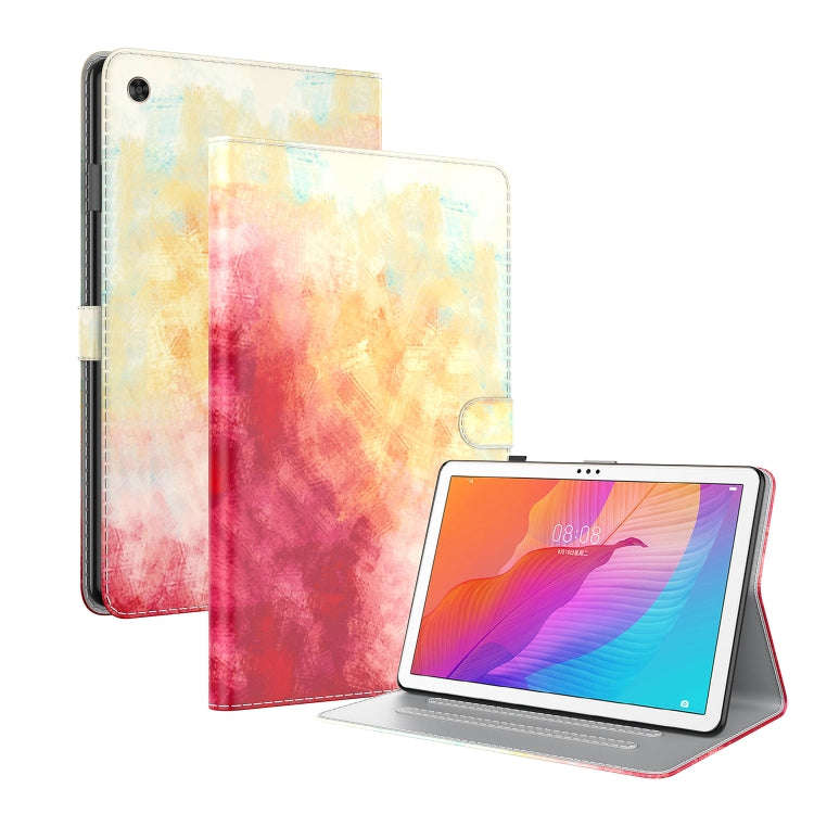 For Huawei MatePad T 10s / Enjoy Tablet 2 Voltage Watercolor Pattern Skin Feel Magnetic Horizonta...