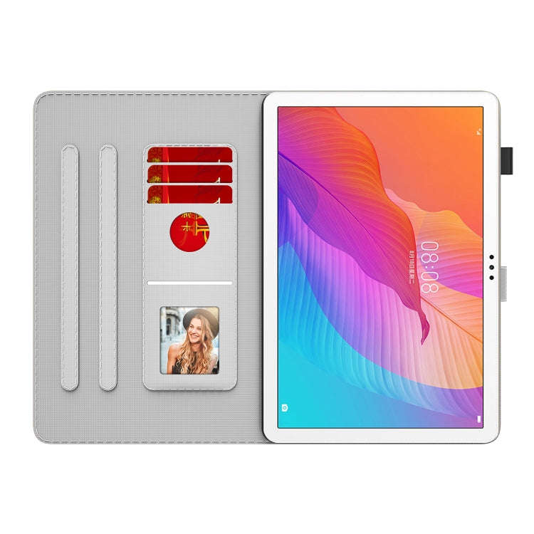 For Huawei MatePad T 10s / Enjoy Tablet 2 Voltage Watercolor Pattern Skin Feel Magnetic Horizonta...