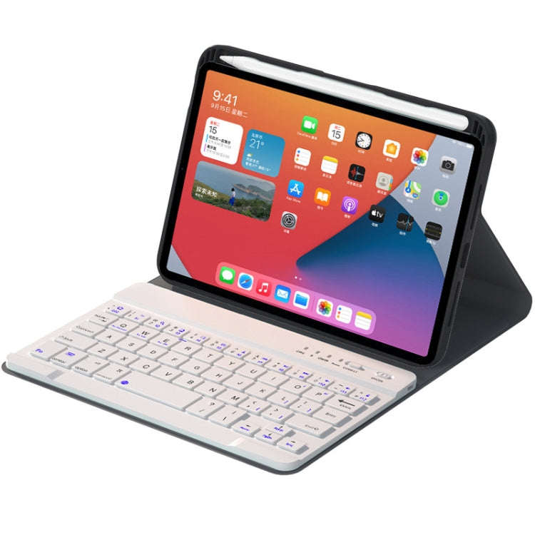 HK006 Square Keys Detachable Bluetooth Keyboard Leather Tablet Case with Holder for iPad mini 6(B...