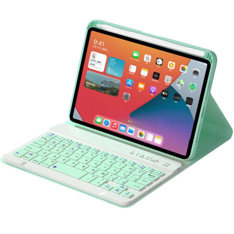 HK006 Square Keys Detachable Bluetooth Keyboard Leather Tablet Case with Holder for iPad mini 6(M...