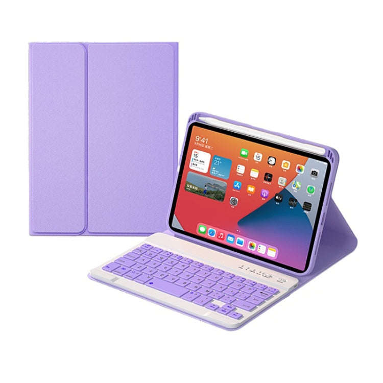 HK006 Square Keys Detachable Bluetooth Keyboard Leather Tablet Case with Holder for iPad mini 6(L...