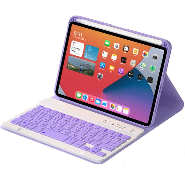 HK006 Square Keys Detachable Bluetooth Keyboard Leather Tablet Case with Holder for iPad mini 6(L...