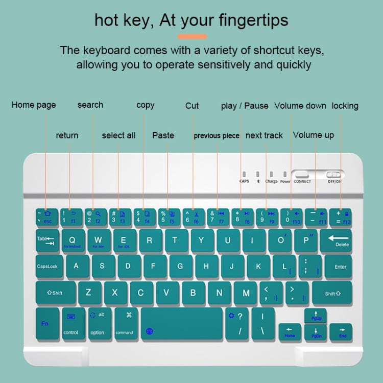 HK006 Square Keys Detachable Bluetooth Keyboard Leather Tablet Case with Holder for iPad mini 6(B...