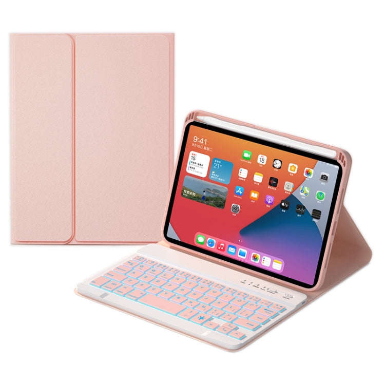 HK006D Square Keys Detachable Bluetooth Candy Color Keyboard Leather Tablet Case with Colorful Ba...