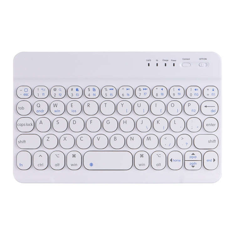 HY006 Round Keys Detachable Bluetooth Keyboard Leather Tablet Case with Holder for iPad mini 6(Bl...