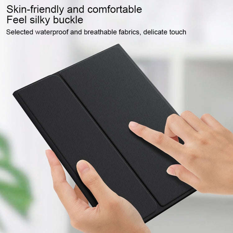 HY006 Round Keys Detachable Bluetooth Keyboard Leather Tablet Case with Holder for iPad mini 6(Bl...
