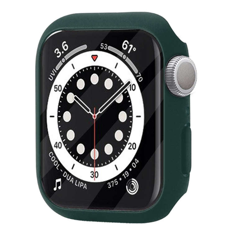 Shockproof PC Protective Case with Tempered Glass Film For Apple Watch Series 8 / 7 45mm(White)