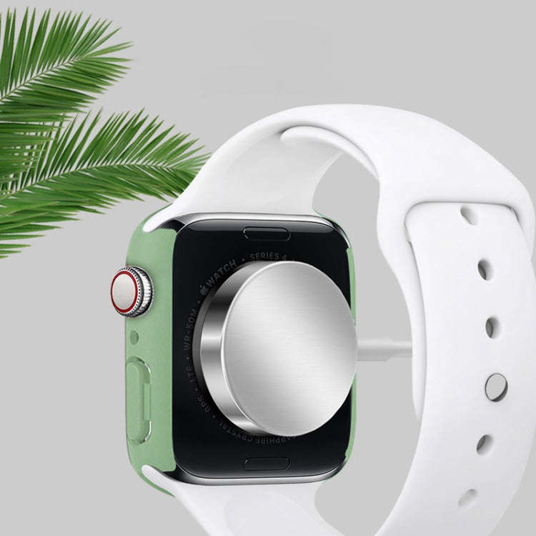 Shockproof PC Protective Case with Tempered Glass Film For Apple Watch Series 8 / 7 45mm(White)
