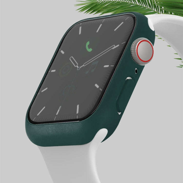 Shockproof PC Protective Case with Tempered Glass Film For Apple Watch Series 8 / 7 45mm(White)