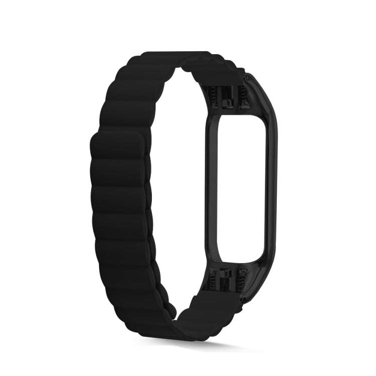 For Xiaomi Mi Band 4 / 3 Silicone Magnetic Watch Band(Black)