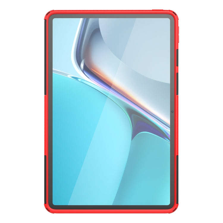 For Huawei MatePad 11 Tire Texture Shockproof TPU+PC Protective Case with Holder(Red)
