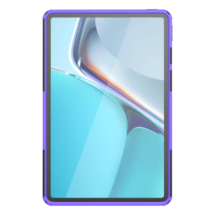 For Huawei MatePad 11 Tire Texture Shockproof TPU+PC Protective Case with Holder(Purple)