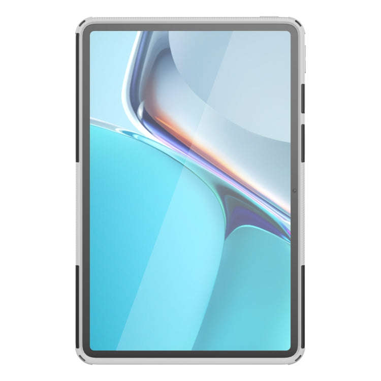 For Huawei MatePad 11 Tire Texture Shockproof TPU+PC Protective Case with Holder(White)