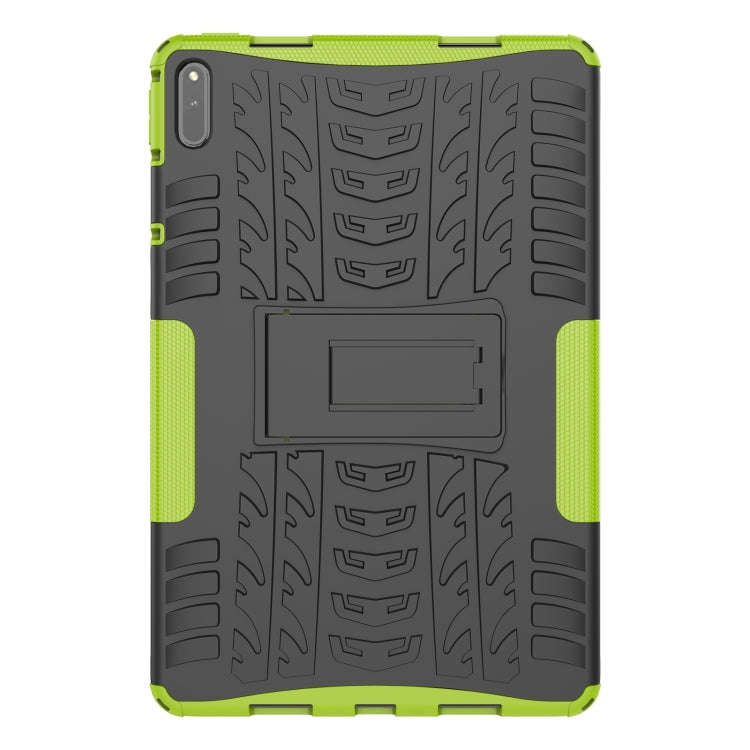 For Huawei MatePad 11 Tire Texture Shockproof TPU+PC Protective Case with Holder(Green)