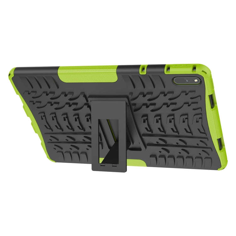For Huawei MatePad 11 Tire Texture Shockproof TPU+PC Protective Case with Holder(Green)