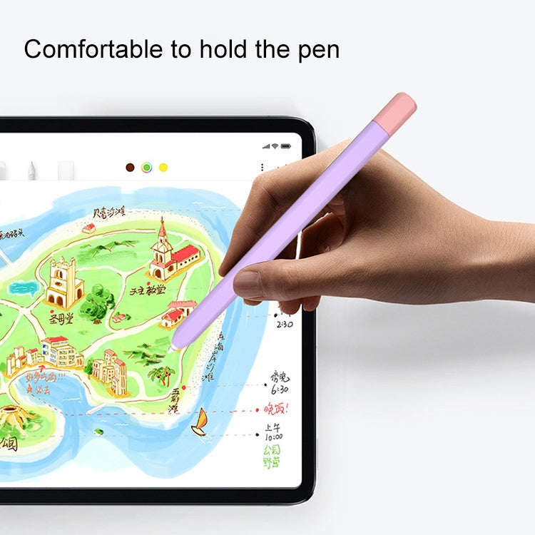 For Xiaomi Inspired Stylus Pen Contrast Color Protective Case(Orange Red)