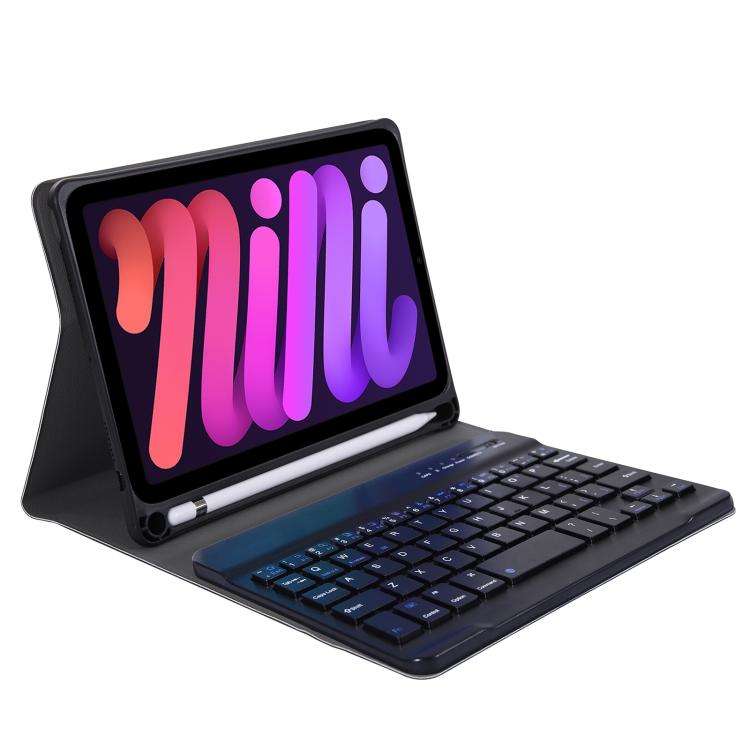 A06B Ultra-thin Detachable Bluetooth Keyboard Leather Case with Pen Slot & Holder for iPad mini 6...