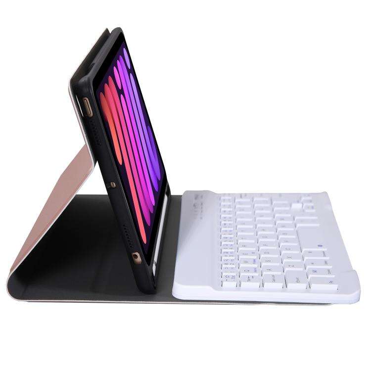 A06B Ultra-thin Detachable Bluetooth Keyboard Leather Case with Pen Slot & Holder for iPad mini 6...