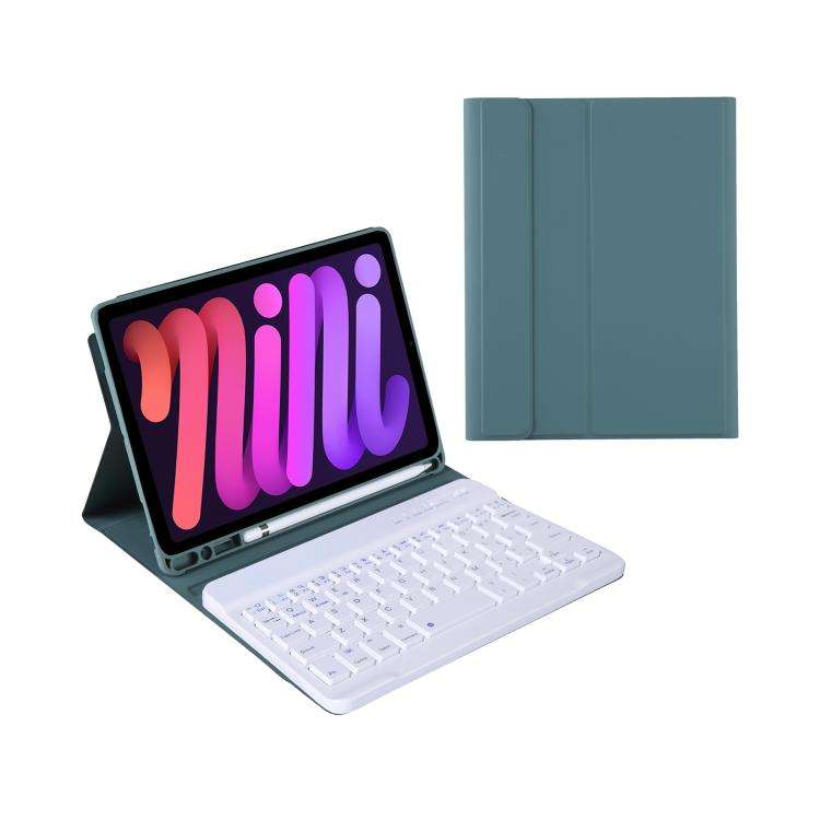 A06B Ultra-thin Detachable Bluetooth Keyboard Leather Case with Pen Slot & Holder for iPad mini 6...