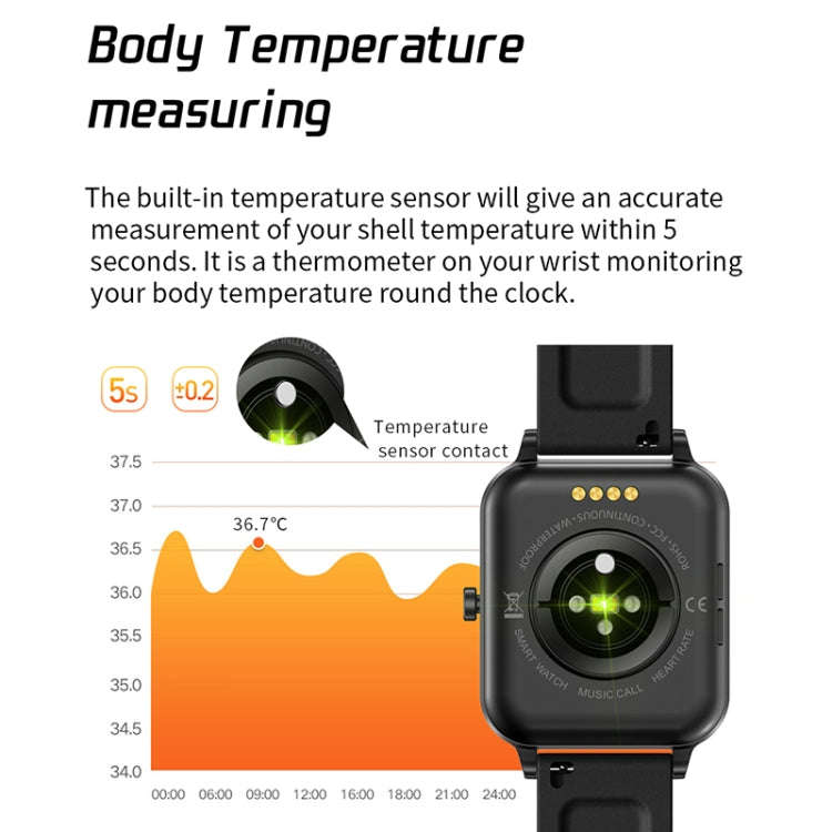 MX7 1.69 inch IPS Touch Screen IP68 Waterproof Smart Watch, Support Sleep Monitoring / Heart Rate...