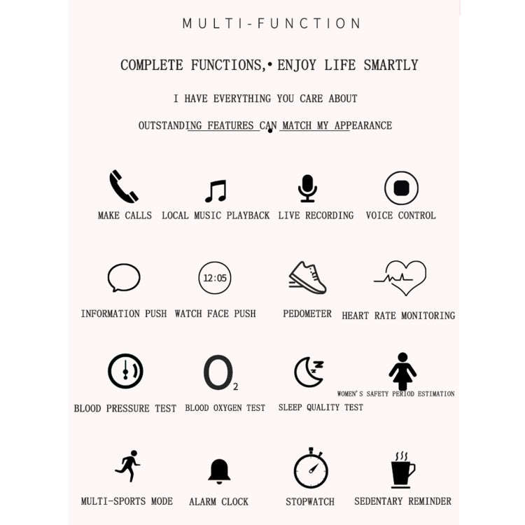 Z73 1.09 inch Touch Screen Smart Bracelet, Support Sleep Monitoring / Heart Rate Monitoring / Voi...