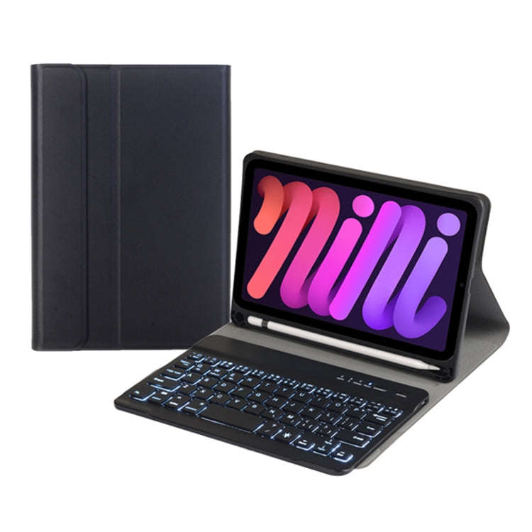 A06BS Ultra-thin Backlight Bluetooth Keyboard Leather Tablet Case with Holder & Pen Slot For iPad...