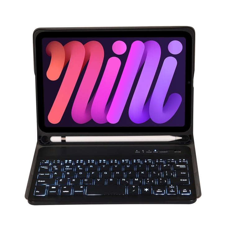A06BS Ultra-thin Backlight Bluetooth Keyboard Leather Tablet Case with Holder & Pen Slot For iPad...