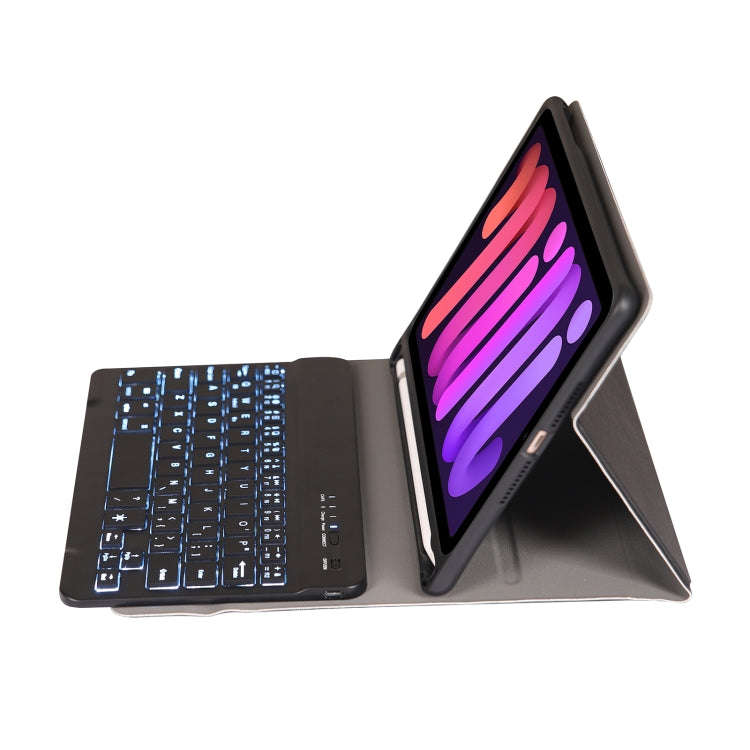 A06BS Ultra-thin Backlight Bluetooth Keyboard Leather Tablet Case with Holder & Pen Slot For iPad...