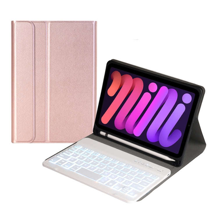 A06BS Ultra-thin Backlight Bluetooth Keyboard Leather Tablet Case with Holder & Pen Slot For iPad...