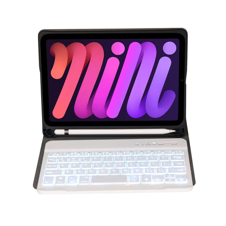 A06BS Ultra-thin Backlight Bluetooth Keyboard Leather Tablet Case with Holder & Pen Slot For iPad...
