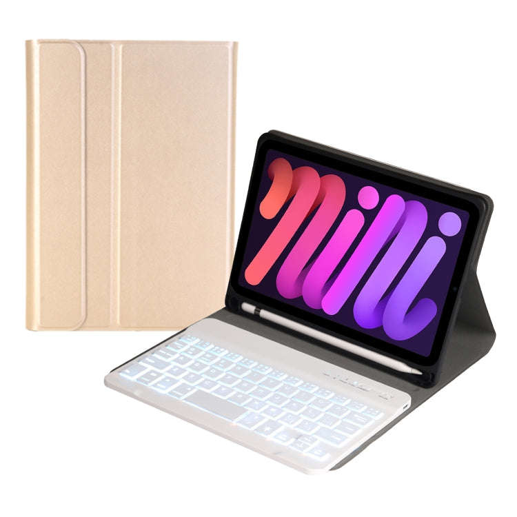 A06BS Ultra-thin Backlight Bluetooth Keyboard Leather Tablet Case with Holder & Pen Slot For iPad...