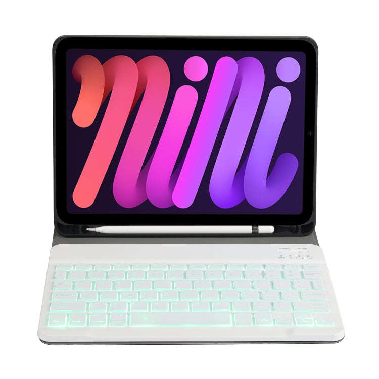 A06BS Ultra-thin Backlight Bluetooth Keyboard Leather Tablet Case with Holder & Pen Slot For iPad...