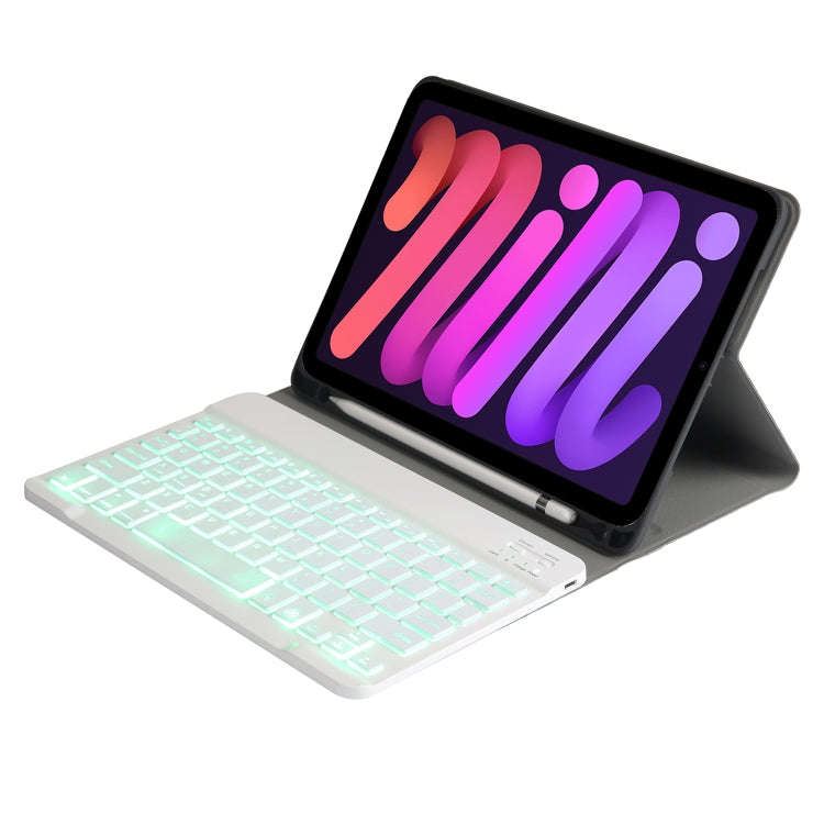 A06BS Ultra-thin Backlight Bluetooth Keyboard Leather Tablet Case with Holder & Pen Slot For iPad...