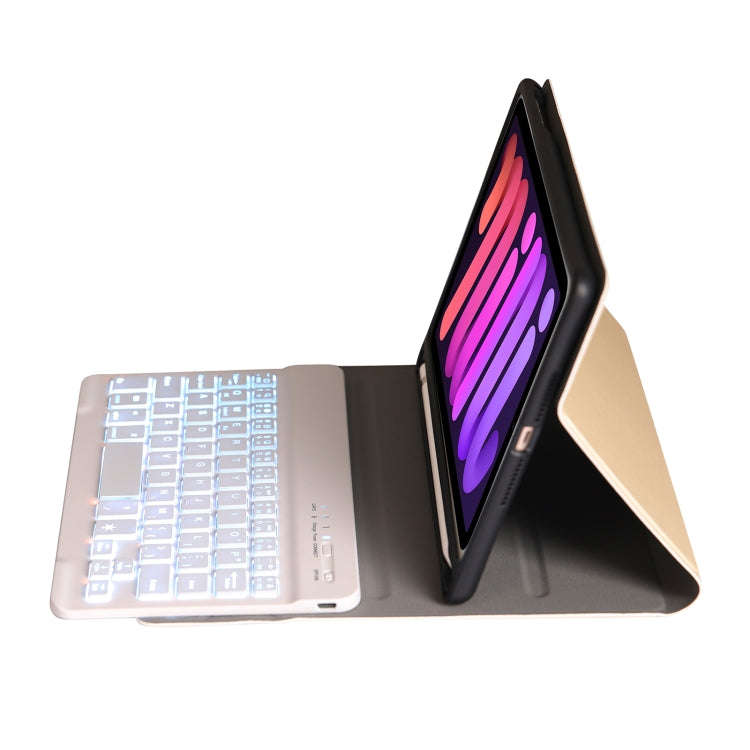A06BS Ultra-thin Backlight Bluetooth Keyboard Leather Tablet Case with Holder & Pen Slot For iPad...