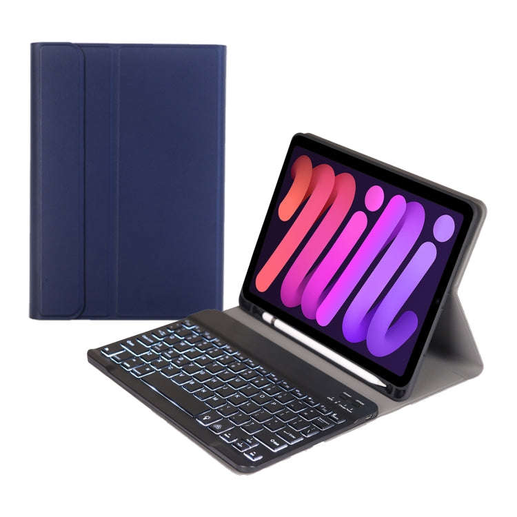 A06BS Ultra-thin Backlight Bluetooth Keyboard Leather Tablet Case with Holder & Pen Slot For iPad...