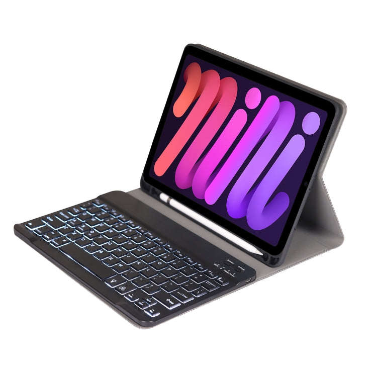 A06BS Ultra-thin Backlight Bluetooth Keyboard Leather Tablet Case with Holder & Pen Slot For iPad...